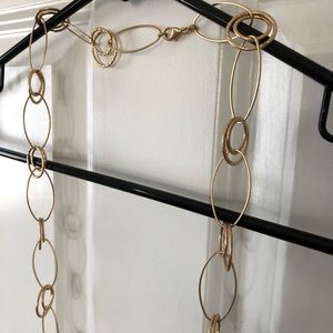 Gold long necklace